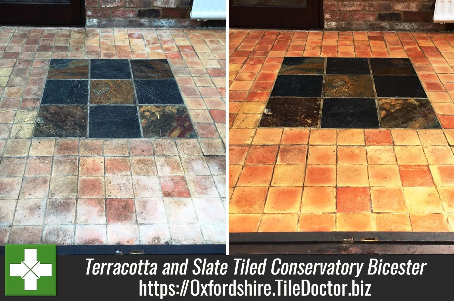 Restoring a Terracotta and Slate Tiled Conservatory in Bicester