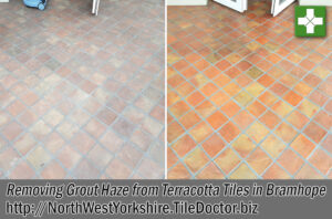 Terracotta Tiled Floor Before After Renovation Bramhope