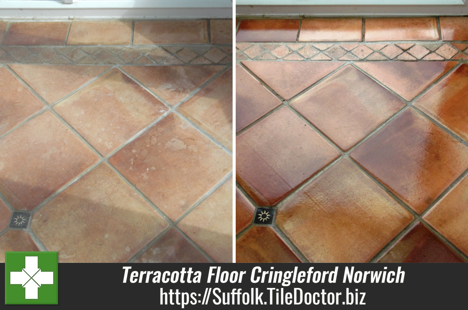 Terracotta Tiled Floor Maintained in Cringleford Norwich
